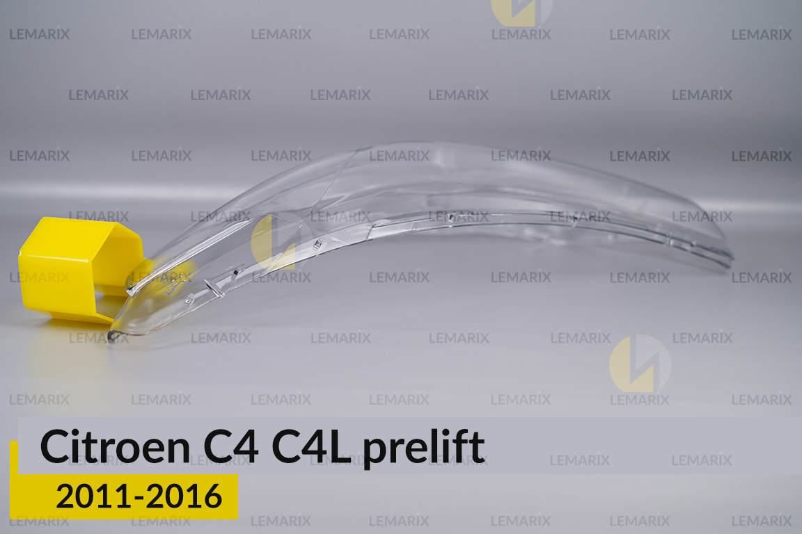 Скло фари Citroen C4 C4L (2011-2016) дорест ліве