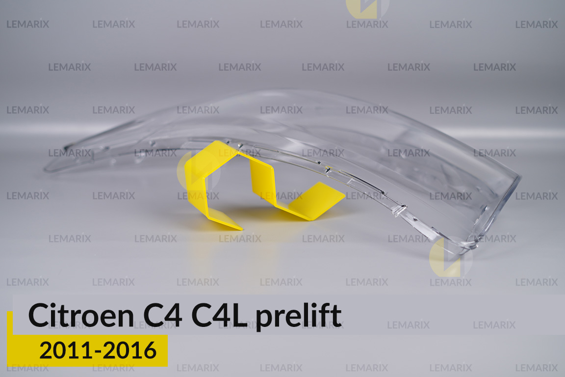 Скло фари Citroen C4 C4L (2011-2016) дорест ліве