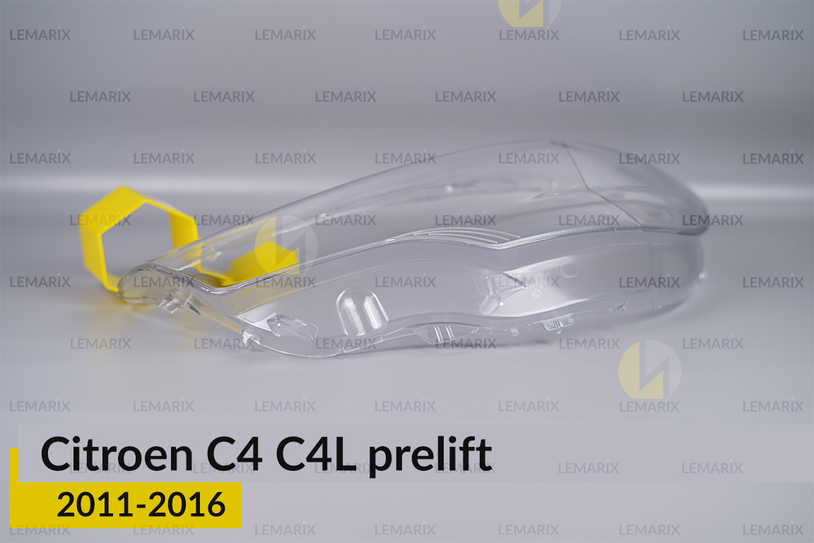 Скло фари Citroen C4 C4L (2011-2016) дорест ліве