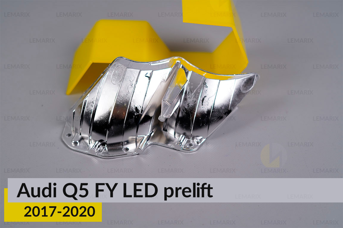 Хромована маска рефлектора Audi Q5 FY LED (2017-2020) дорест ліва