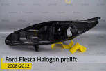 Корпус фари Ford Fiesta Halogen (2008-2012) дорест лівий