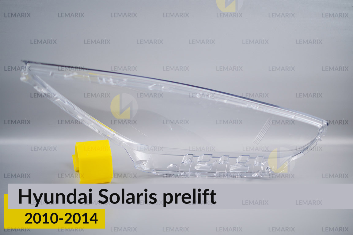 Скло фари Hyundai Solaris (2010-2014) дорест ліве