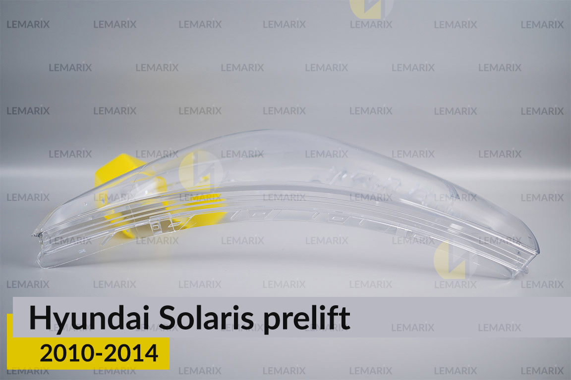 Скло фари Hyundai Solaris (2010-2014) дорест ліве