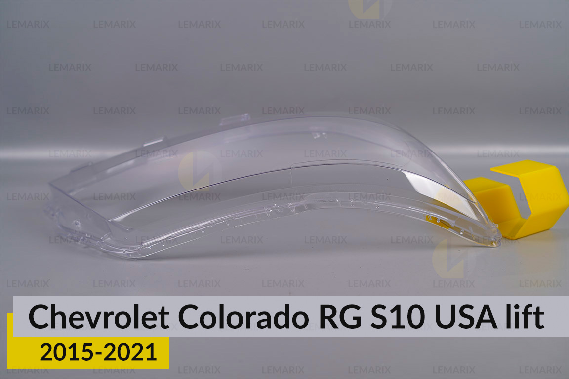 Скло фари Chevrolet Colorado RG S10 USA (2015-2021) 1 рест праве