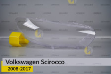 Скло фари VW Volkswagen Scirocco (2008-2017) праве