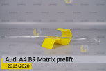 Світловод фари Audi A4 B9 Matrix (2015-2020) дорест довгий лівий