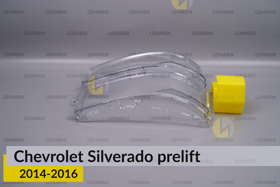 Скло фари Chevrolet Silverado (2014-2016) дорест праве