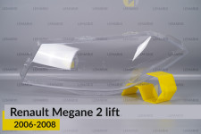 Скло фари Renault Megane 2 (2006-2008) рест ліве
