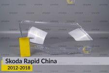 Стекло фары Skoda Rapid China (2012-2018) правое