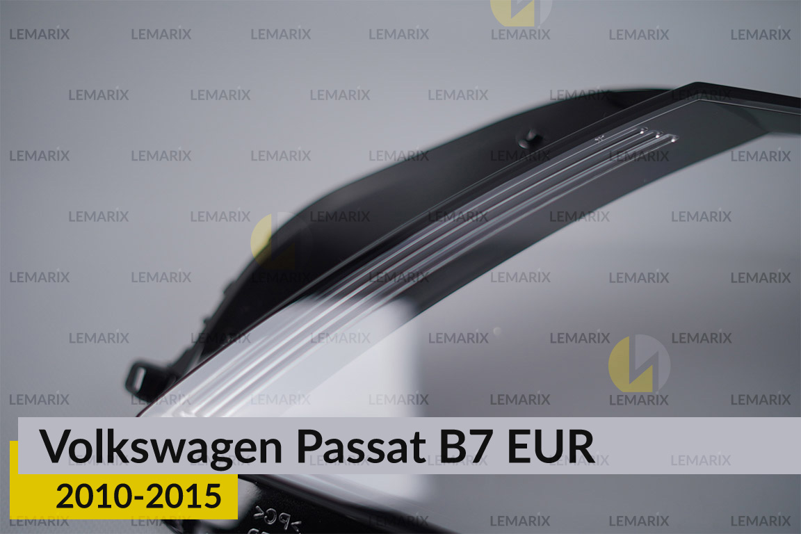 Скло фари VW Volkswagen Passat B7 EUR (2010-2015) ліве