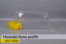 Стекло фары Hyundai Kona (2017-2020) дорест правое