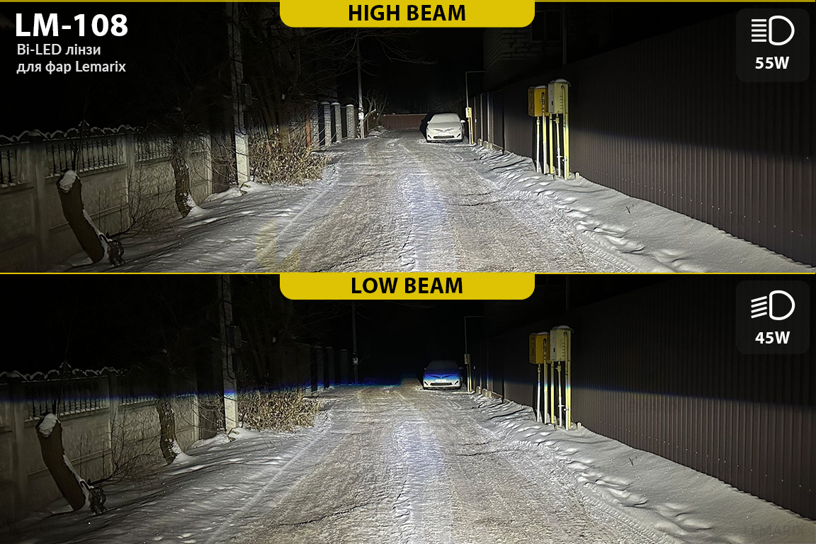 BI-LED 24V лінзи в фари Lemarix 108 для вантажних авто