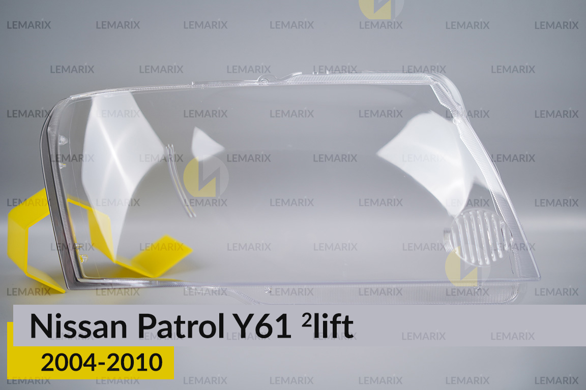 Скло фари Nissan Patrol Y61 (2004-2010) 2 рест праве