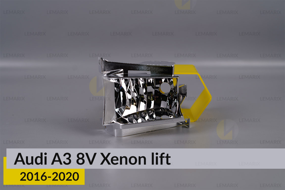 Хромована маска рефлектора Audi A3 8V Xenon (2016-2020) рест ліва