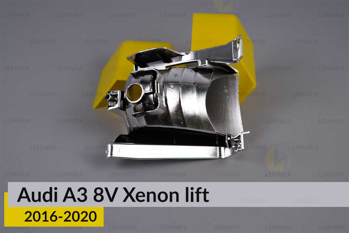 Хромована маска рефлектора Audi A3 8V Xenon (2016-2020) рест ліва