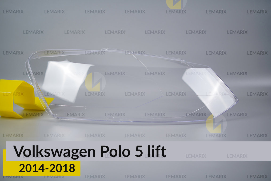 Скло фари VW Volkswagen Polo 5 (2014-2018) рест праве