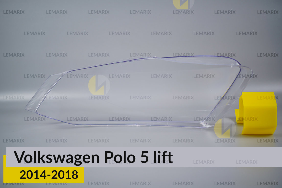 Скло фари VW Volkswagen Polo 5 (2014-2018) рест праве