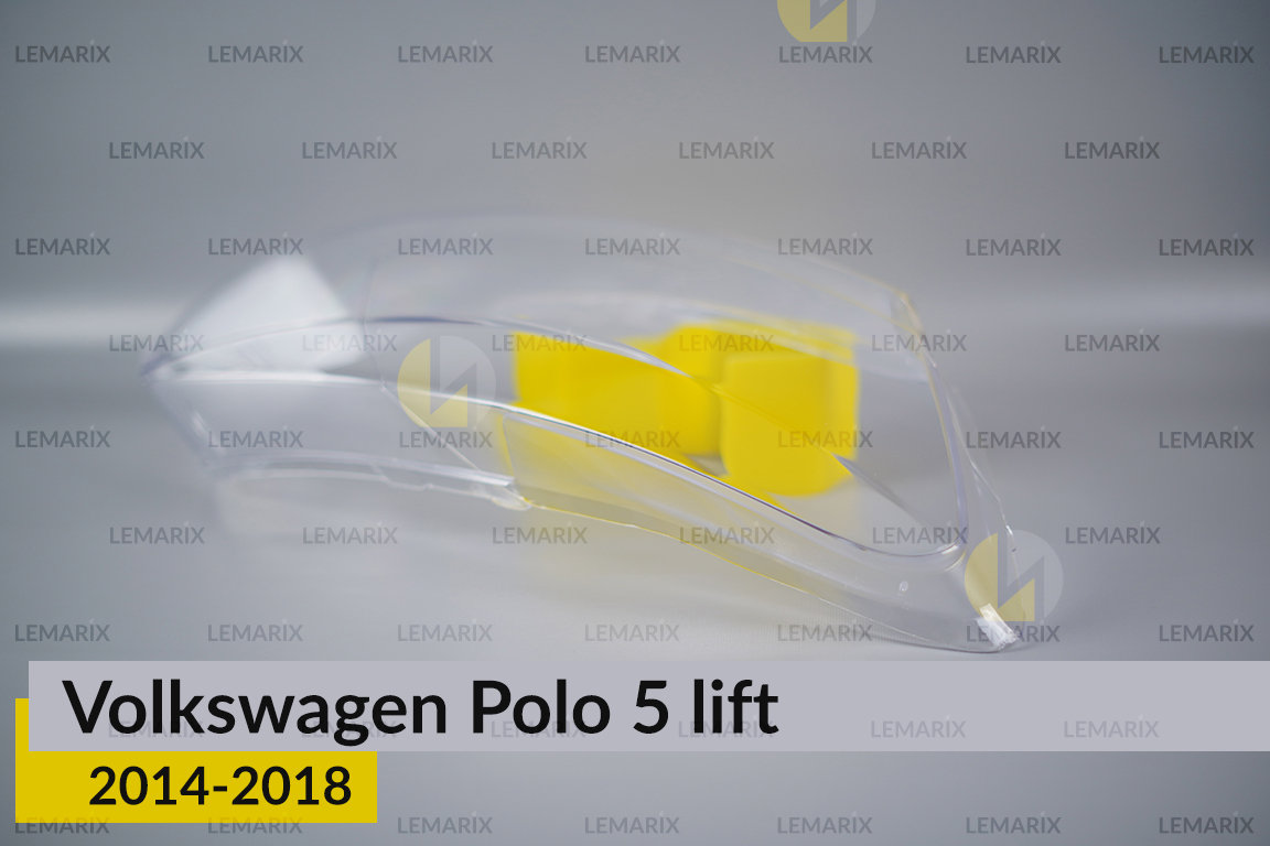 Скло фари VW Volkswagen Polo 5 (2014-2018) рест праве
