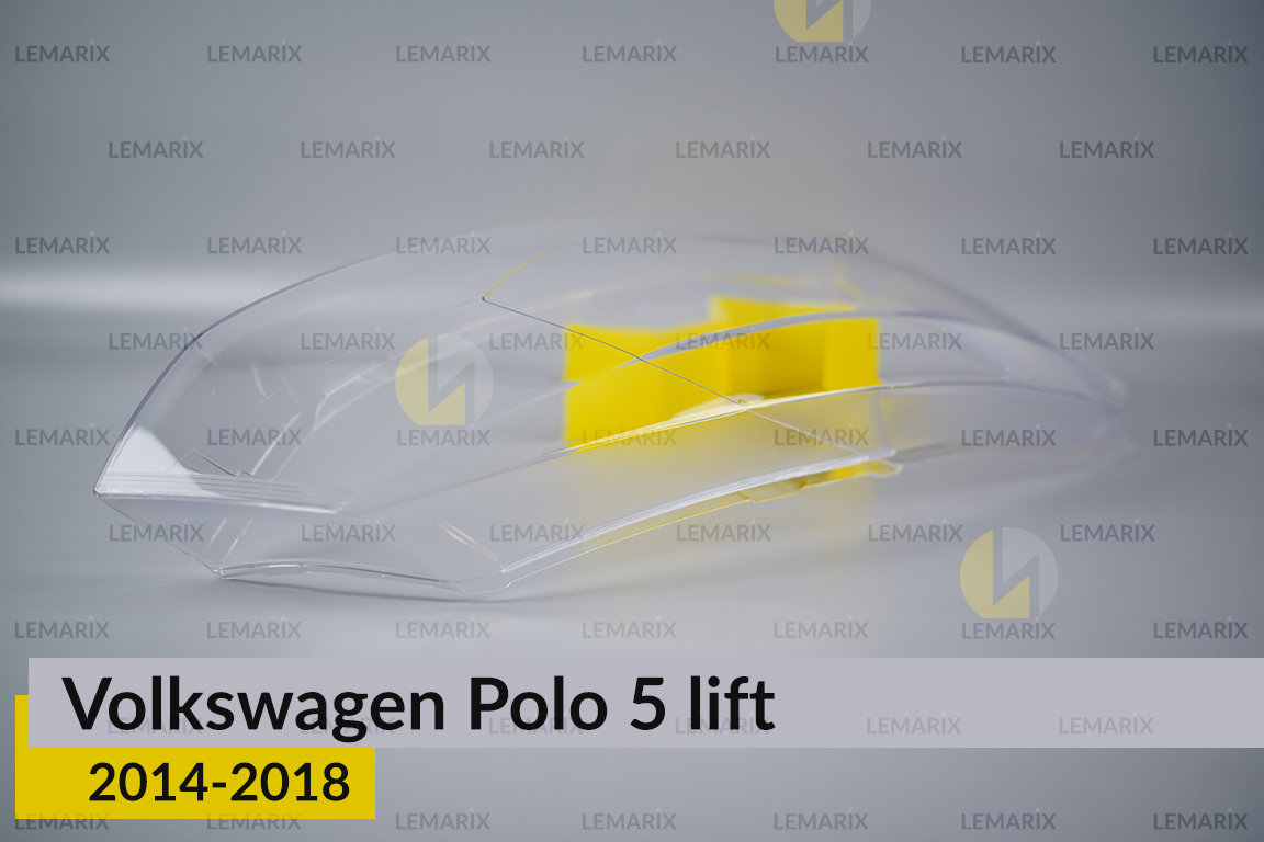 Скло фари VW Volkswagen Polo 5 (2014-2018) рест праве