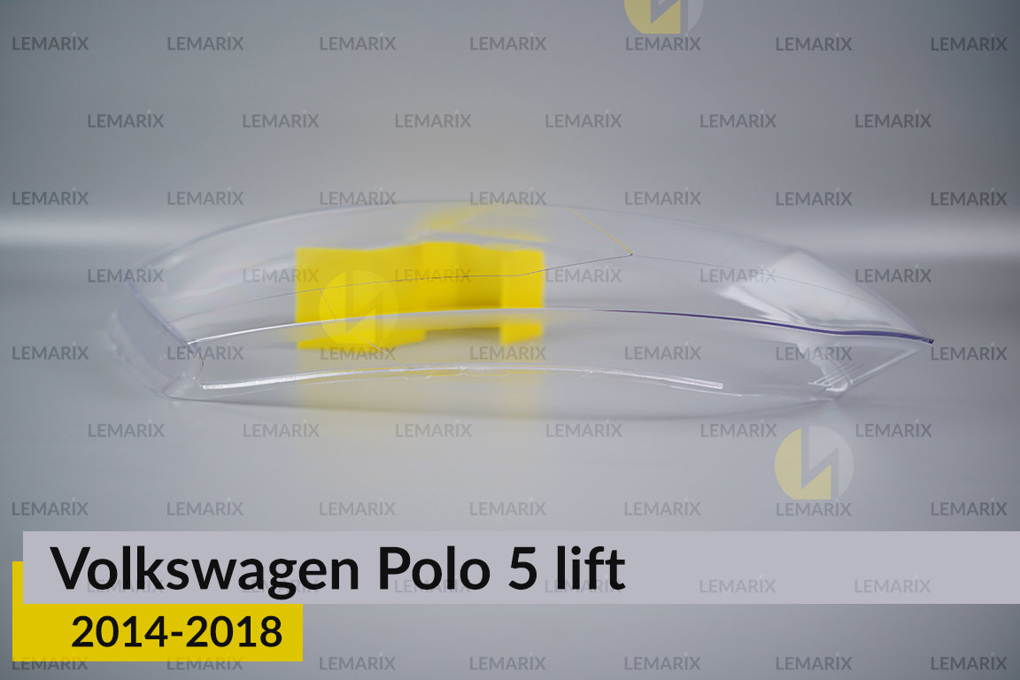 Скло фари VW Volkswagen Polo 5 (2014-2018) рест праве