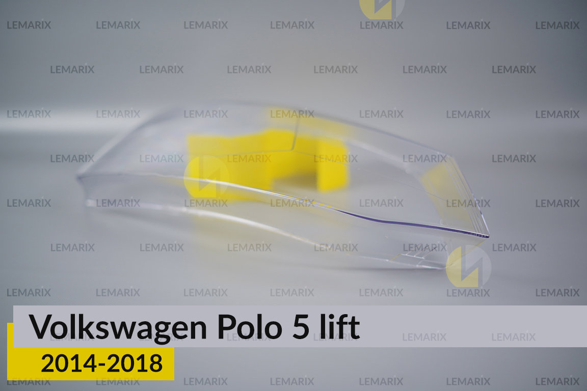Скло фари VW Volkswagen Polo 5 (2014-2018) рест праве