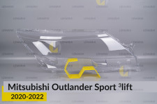 Стекло фары Mitsubishi Outlander Sport (2020-2022) 3 рест правое