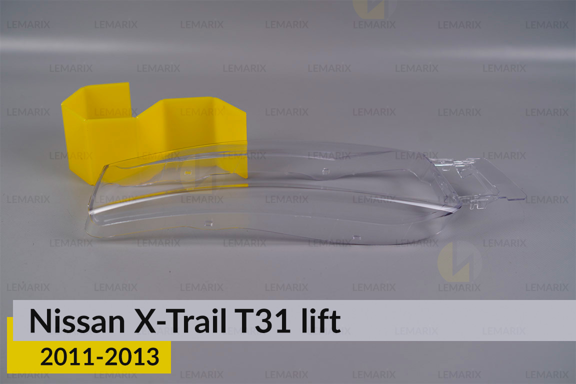 Скло фари Nissan X-Trail T31 верхнє (2011-2013) рест ліве