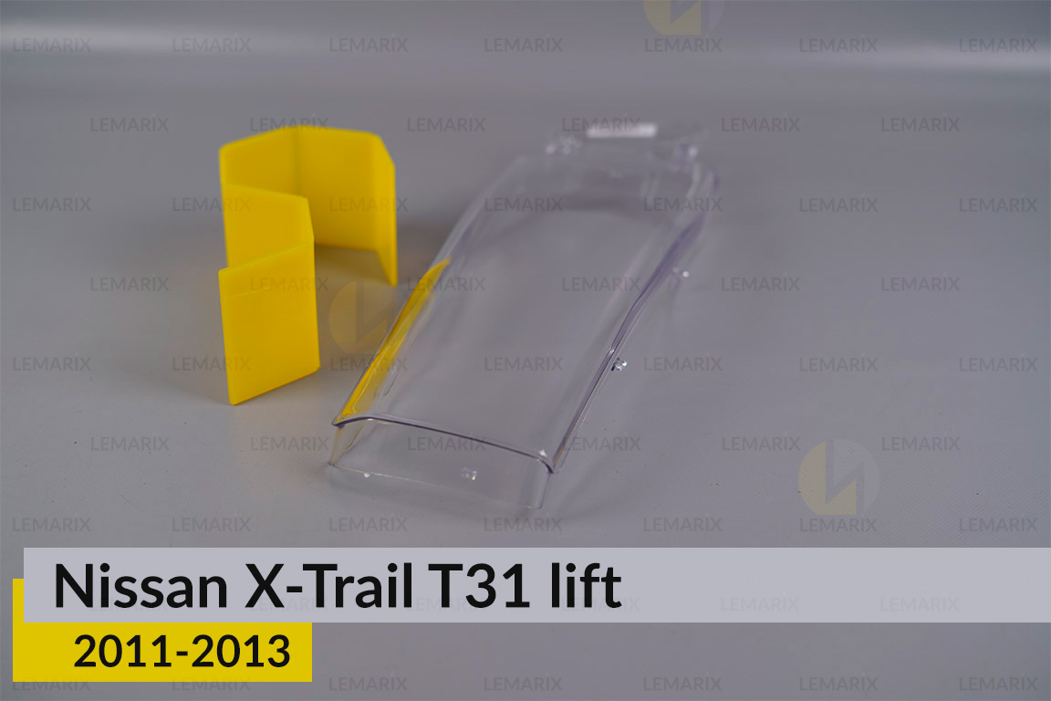 Скло фари Nissan X-Trail T31 верхнє (2011-2013) рест ліве