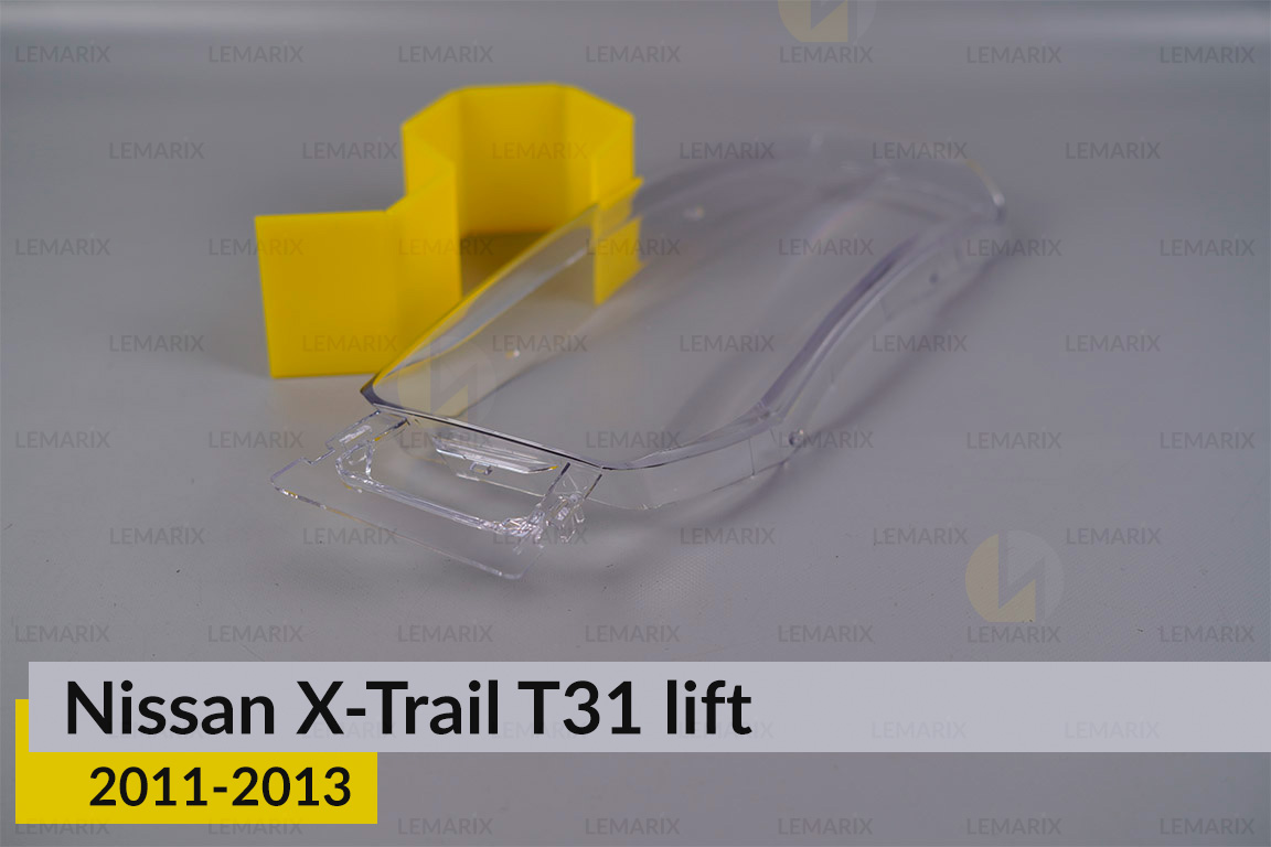 Скло фари Nissan X-Trail T31 верхнє (2011-2013) рест ліве