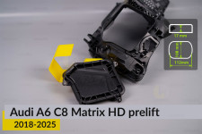 Кришка ковпак заглушка фари Audi A6 C8 Matrix HD (2018-2025) дорест бокова права