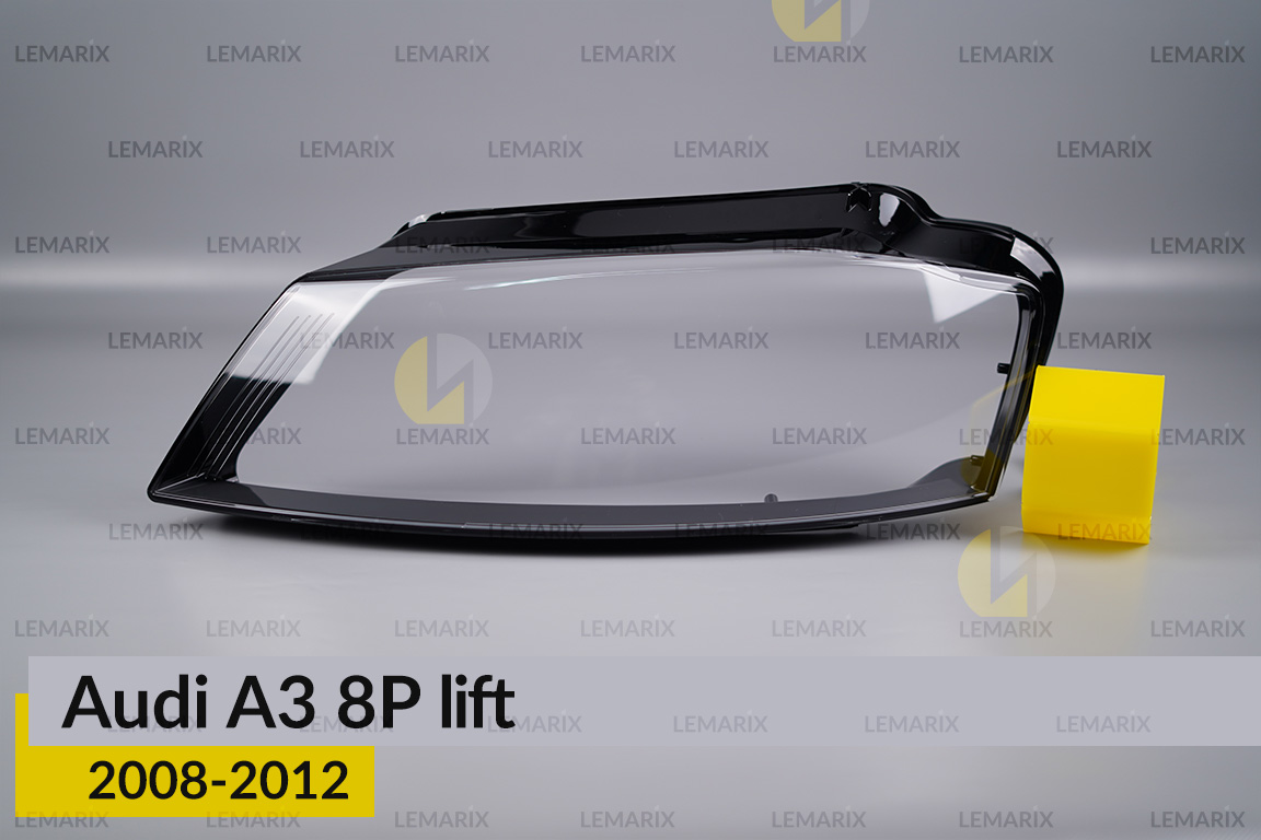 Скло фари Audi A3 8P (2008-2012) рест ліве