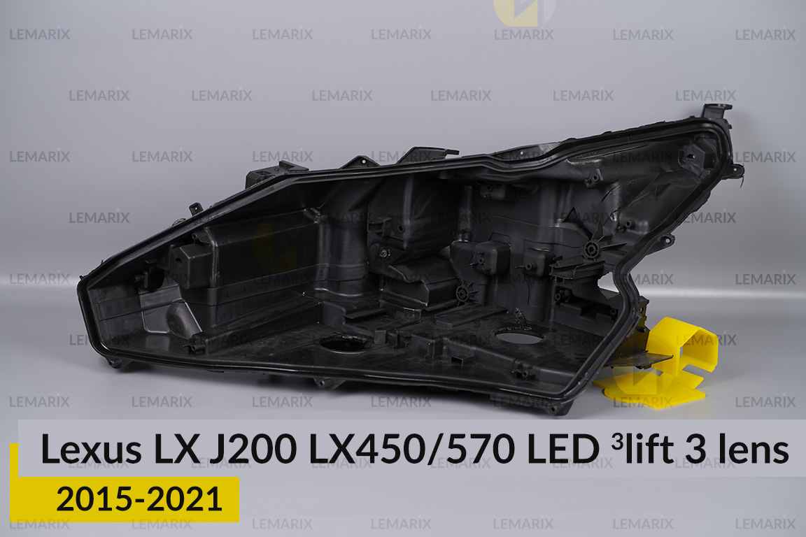 Корпус фари Lexus LX J200 LX450/570 LED 3 лінзи (2015-2021) 3 рест лівий