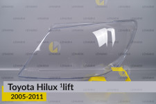 Стекло фары Toyota Hilux (2005-2011) 1 рест левое