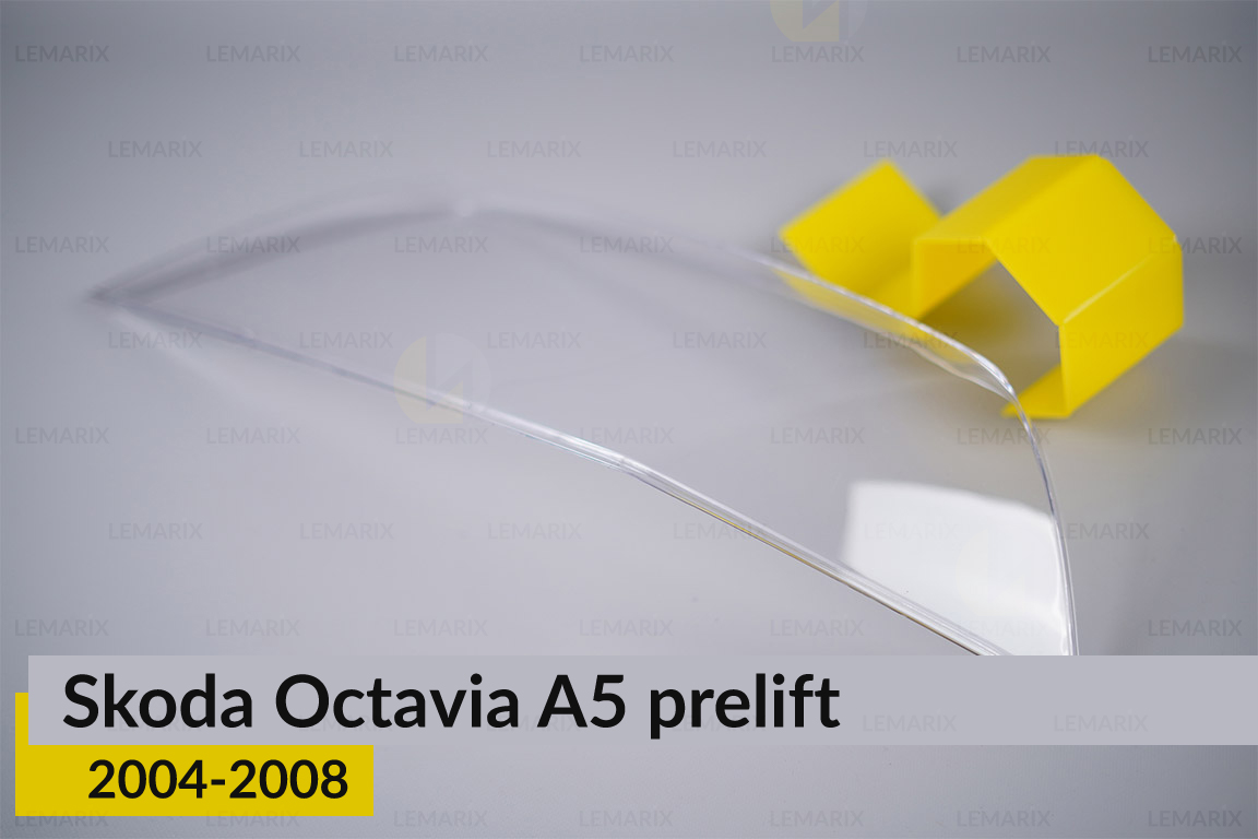Скло фари Skoda Octavia A5 (2004-2008) дорест ліве