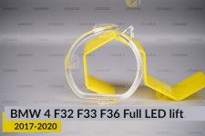 Кольцо световод фары BMW 4 F32 F33 F36 Full LED (2017-2020) рест малый внутренний Icon Light правый