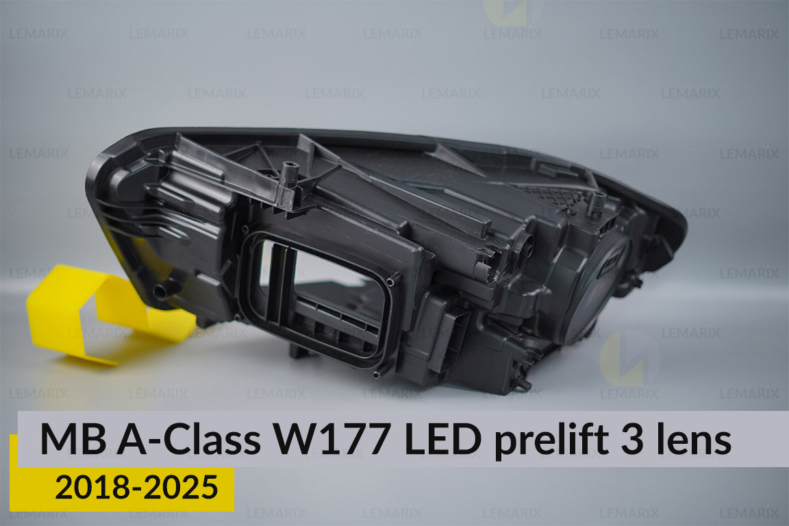 Корпус фари Mercedes-Benz A-Class W177 LED 3 лінзи (2018-2025) дорест правий