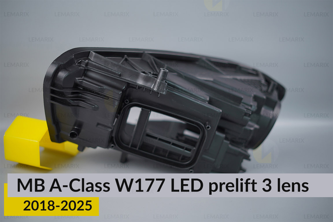 Корпус фари Mercedes-Benz A-Class W177 LED 3 лінзи (2018-2025) дорест правий
