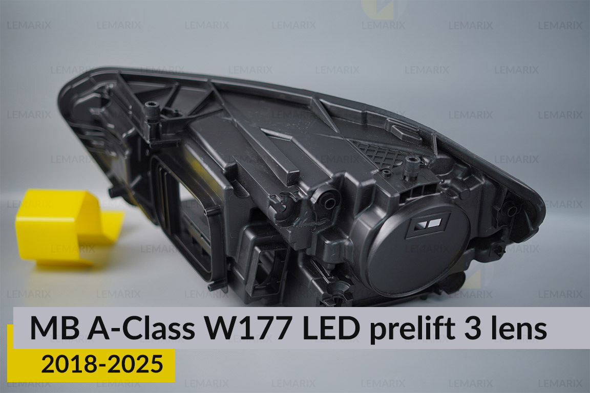 Корпус фари Mercedes-Benz A-Class W177 LED 3 лінзи (2018-2025) дорест правий