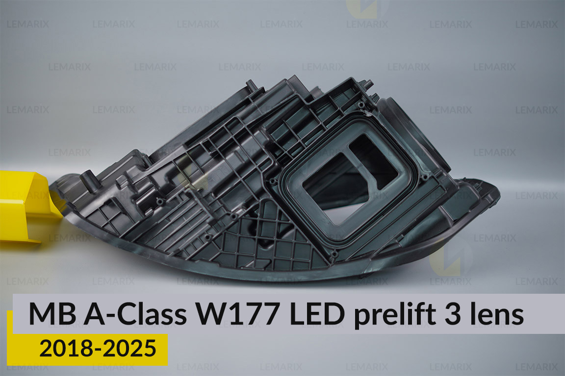 Корпус фари Mercedes-Benz A-Class W177 LED 3 лінзи (2018-2025) дорест правий