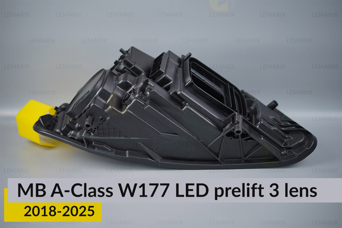 Корпус фари Mercedes-Benz A-Class W177 LED 3 лінзи (2018-2025) дорест правий