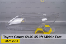 Скло фари Toyota Camry XV40 45 M. East (2009-2011) рест ліве