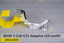 Хромована маска велика зовнішня BMW 5 G30 G31 Adaptive LED (2016-2020) дорест права