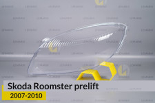 Стекло фары Skoda Roomster (2007-2010) дорест левое