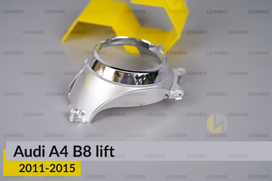 Хромована маска лінзи Audi A4 B8 (2011-2015) рест права