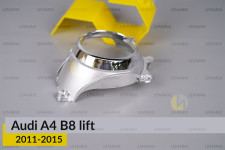 Хромована маска лінзи Audi A4 B8 (2011-2015) рест права