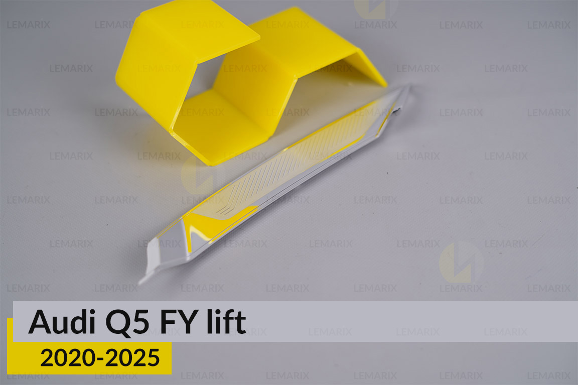 Хромована декоративна маска верхня Audi Q5 FY (2020-2025) рест ліва