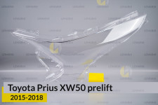 Скло фари Toyota Prius XW50 (2015-2018) дорест ліве