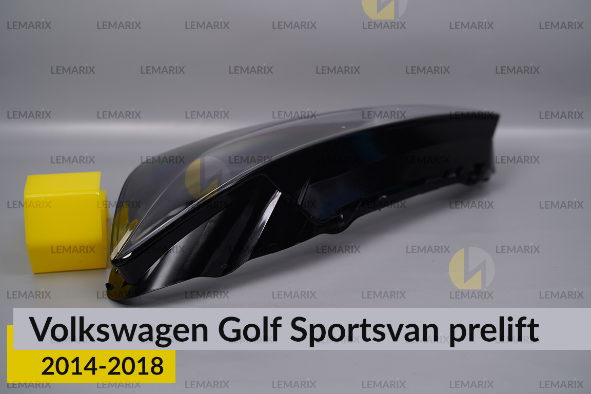 Скло фари VW Volkswagen Golf Sportsvan (2014-2018) дорест ліве