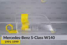 Скло фари Mercedes-Benz S-Class W140 (1991-1999) праве
