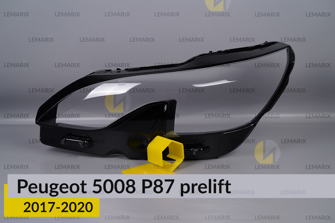 Скло фари Peugeot 5008 P87 LED (2017-2020) дорест ліве